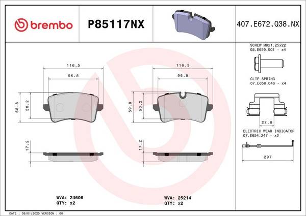 Bremžu uzliku kompl., Disku bremzes