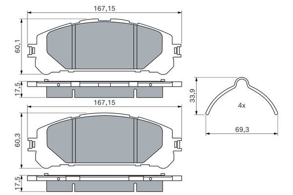 Bremžu uzliku kompl., Disku bremzes