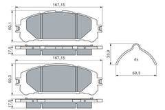 Bremžu uzliku kompl., Disku bremzes