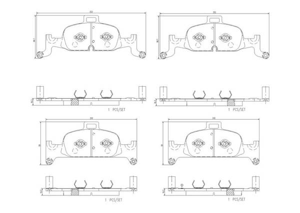 Bremžu uzliku kompl., Disku bremzes