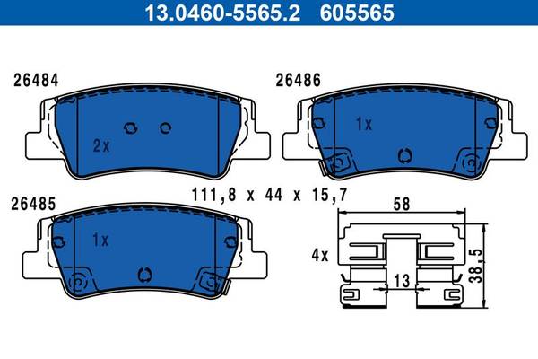 Bremžu uzliku kompl., Disku bremzes