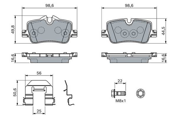 Bremžu uzliku kompl., Disku bremzes