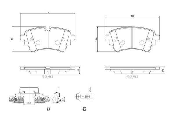 Bremžu uzliku kompl., Disku bremzes