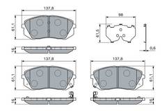 Bremžu uzliku kompl., Disku bremzes