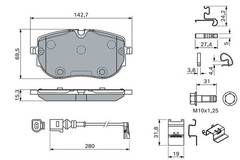 Bremžu uzliku kompl., Disku bremzes