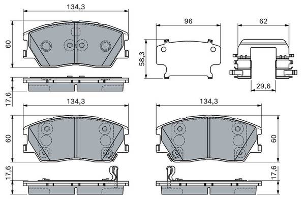 Bremžu uzliku kompl., Disku bremzes