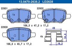 Bremžu uzliku kompl., Disku bremzes