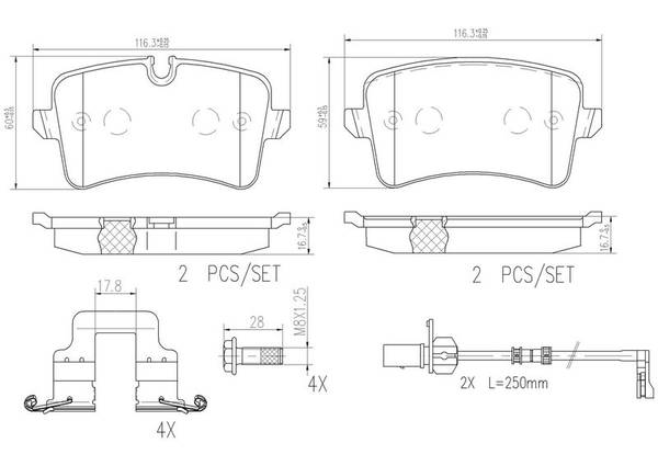 Bremžu uzliku kompl., Disku bremzes