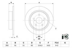 Bremžu disks Bosch 0986479H27