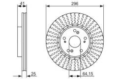 Bremžu disks Bosch 0986479744