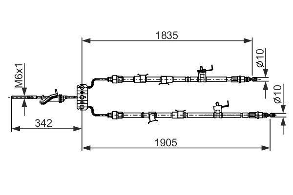 Bremžu trose Bosch 1987482851