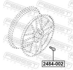 Riteņa stiprināšanas skrūve