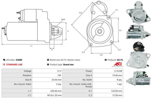 Starteris S3088