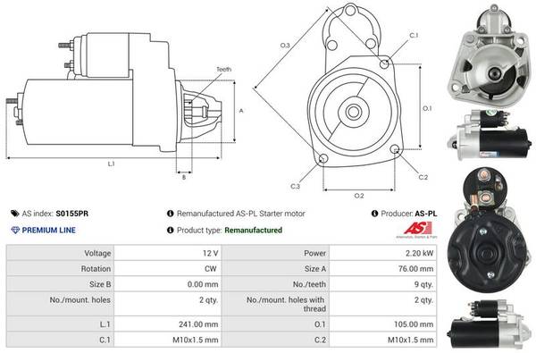 Starteris S0155PR