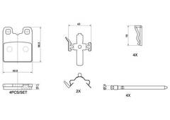 Bremžu uzliku kompl., Disku stāvbremze