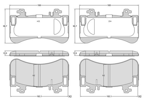 Bremžu uzliku kompl., Disku bremzes