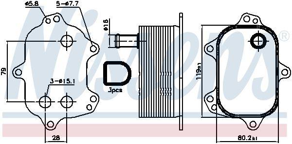 Eļļas dzesēšanas radiators 90960