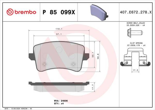 Bremžu kluči P85099X