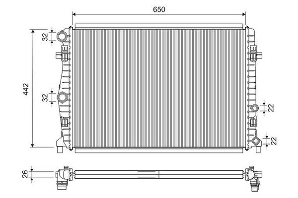 Motora dzesēšanas radiators 701285