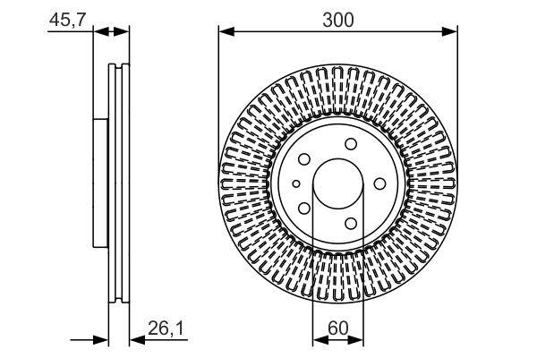 Bremžu disks Bosch 0986479666