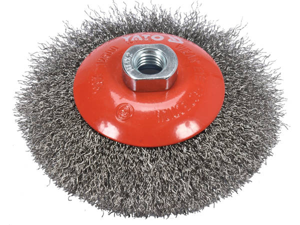 Drāšu birste YT-47612 125mm M14 INOX  12500min-1