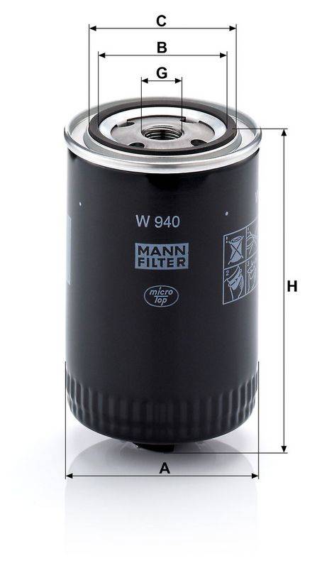 Eļļās filtrs W940/15N