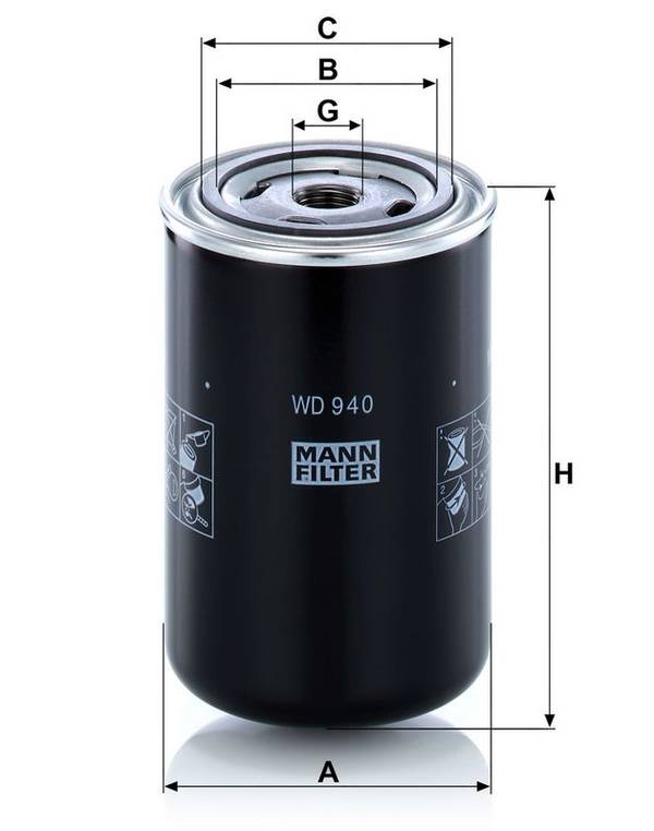 Eļļās filtrs WD940