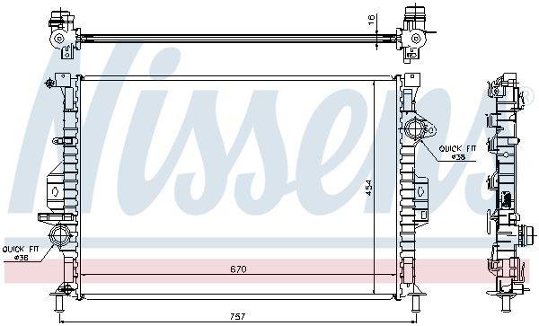 Dzesēšanas radiators 66857