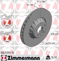 Bremžu disks 100.3391.75