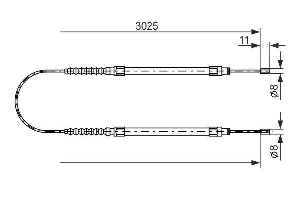 Bremžu trose Bosch 1987477113