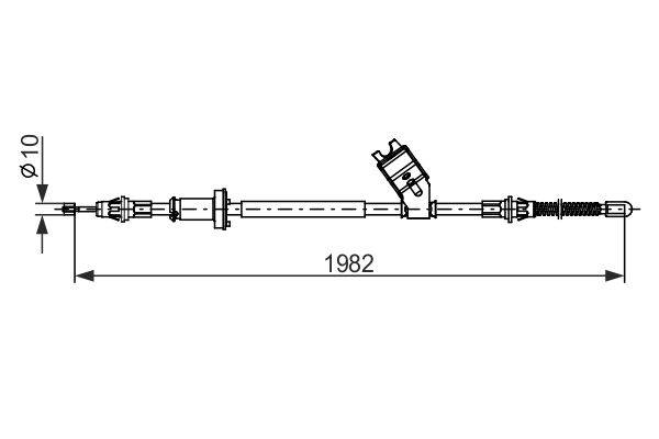 Bremžu trose Bosch 1987482748