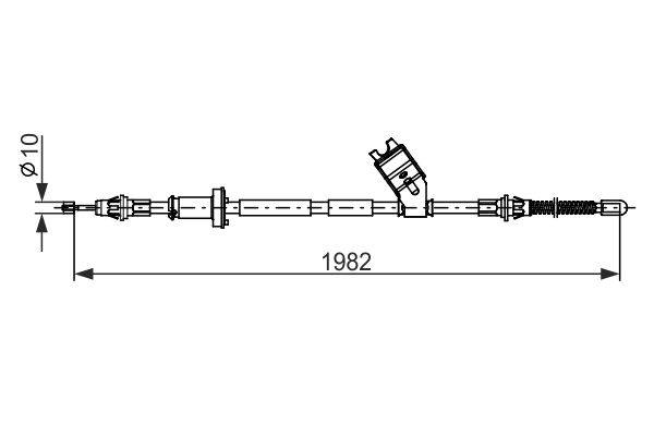 Bremžu trose Bosch 1987482747